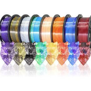3D Printing Filament Silk PLA White Color Change to Black, 1.75mm 3D PLA Filament, 2 Color Gradient Change Multi Colored Silk PLA, Widely Fit for 3D Printer, 1KG Silk PLA White to Black in Saudi Arabia