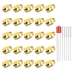 25 pcs 0.4MM Ender 3 Nozzle MK8 3D Printer Extruder Brss Nozzle for Creality Ender 3 v2 Ender 3 pro Ender 5 CR-10 etc