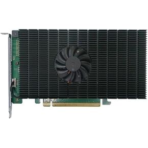 HighPoint Rocket 1504 4-Port PCIe 4.0 x16 M.2 NVMe HBA with Intelligent Switch Chipset (Broadcom PEX88048) - Driverless Support for Windows/Linux/macOS/VMWare, No Motherboard Bifurcation Required.