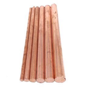 6pcs 3mm-8mm Dia. 100mm Long 99.9% Pure Copper T2 Cu Metal Rods Cylinder Assortment Kit
