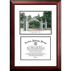 صور الحرم الجامعي NCAA California Golden Bears Berkeley Scholar Diploma Frame متعدد الألوان مقاس واحد