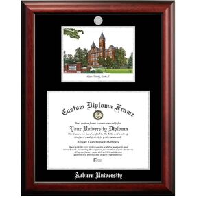 Campus Images NCAA Auburn Tigers Unisex Silver Medallion Frame Auburn University 17w x 13h Silver Embossed Diploma Frame Lithograph, Brown, One Size (AL992LSED-1713) in Saudi Arabia