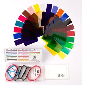 SG201 20-Color 20 Pieces Camera Flash Speedlite Lighting Color Gel Filter Kit Combination Kits for Camera Flash Light Strobe Light Color Correction Filter Color Gels for Speedlights