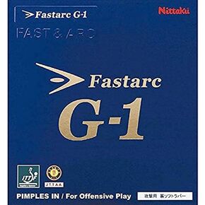 NITTAKU Fastarc G-1 Table Tennis Rubber (Black, Thick(1.8))