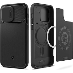 Spigen Optik Armor (MagFit) Compatible with MagSafe Designed for iPhone 14 Pro Max Case (2022) - Black