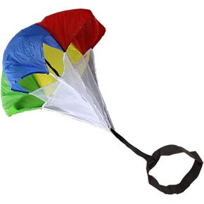 Multicolor Resistance Parachute - 43 inch Running Drag Chute with Adjustable Waist Strap for Kids Youth Power Speed Training