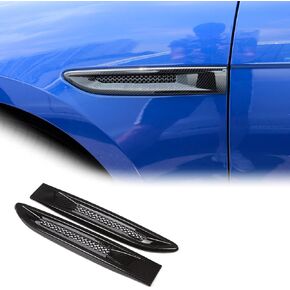 غطاء منفذ فتحة تهوية جانبية من الكروم ABS لسيارة جاكوار XF XE F-Pace X761 مجموعة إكسسوارات مكونة من قطعتين (أسود لامع) in Kuwait