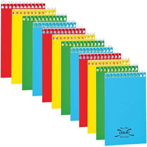 National Memo Book, Narrow Ruling, Top-Bound, Assorted Colors, 3" x 5", 60 Sheets (31120)