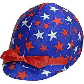 Red and Royal Stars Helmet Cover