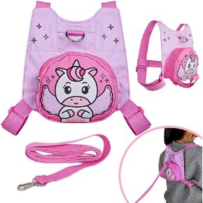 Toddler Safety Harness with Leash for Walking: Secure and Safe for Outdoor Adventures (Pink Unicorn)
