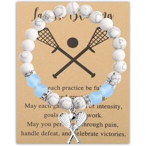 MYOSPARK Lacrosse Gifts Lacrosse Girl Bracelet Lacrosse Jewelry Lacrosse Team Gifts Lacrosse Blessing Gifts for Lacrosse Players
