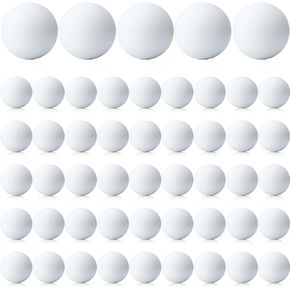 Sosation 50 Pack Lacrosse Ball Bulk 2.5 Inch Soft Rubber Motivational Stress Ball Stress Relief Balls Massage Balls Myofascial Release Tools Muscle Knot Remover Balls