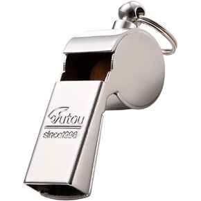 Whistle L5018 Brass Whistle with Lanyard, Loud Crisp Sound Golden Whistle Ideal for Coaches, Teacers and Hikers