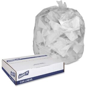 Genuine Joe 70010 Can Liners,7-10 Gal,6mic/.20mil, 24-Inch x23-Inch ,1000/CT,Translucent