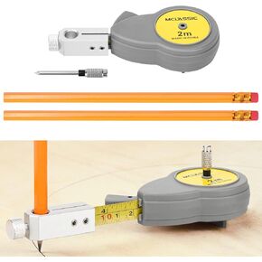 بوصلة شعاعية بشريط قياس دوار، أداة رسم دائرة قابلة للسحب مع شريط قياس، أداة هندسية بوصلة لرسم الخطوط والأقواس (بما في ذلك قلمين رصاص) in Kuwait