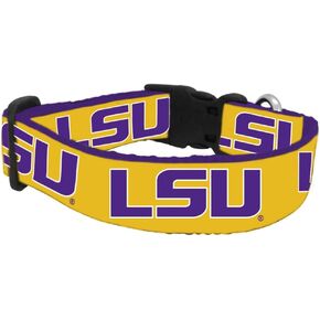 NCAA Louisiana State Fightin Tigers Dog Collar (Team Color, Small)