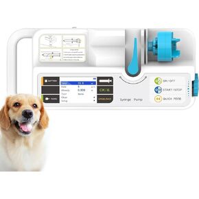CONTEC SP950VET-NEW Veterinary Intelligent Syringe Pump with KVO Function and Alarm Function, 2.8" LCD Display High Precision Portable Syringe Pump for Animals