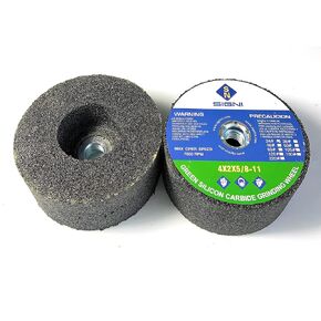 4 Inch Green Grinding Stone with 5/8-11 Thread (1 Pack, 4X2X5/8-11,120 Grit)