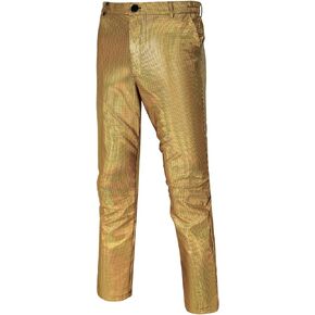 Men's 70s Disco Pants Metallic Sequin Straight Leg Trousers Party Dance Outfits