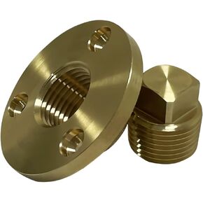 Garboard Drain Plug Kit, Boat Garboard Transom Scuttle Drain Plug for 1 inch hole