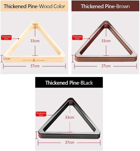 KONLLEN Solid Wood Billiard 8-Ball Triangle / 9-Ball Diamond Pool Ball Racks for 2-1/4" Pool Balls in Saudi Arabia