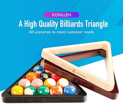 KONLLEN Solid Wood Billiard 8-Ball Triangle / 9-Ball Diamond Pool Ball Racks for 2-1/4" Pool Balls in Saudi Arabia