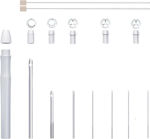 مجموعة إبر خرامة مكونة من 16 قطعة، مجموعة إبر تطريز قابلة للتعديل، مجموعة إبر خرامة للبالغين المبتدئين، خياطة يدوية ذاتية الصنع in Kuwait