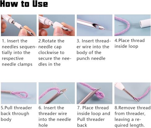 مجموعة إبر خرامة مكونة من 16 قطعة، مجموعة إبر تطريز قابلة للتعديل، مجموعة إبر خرامة للبالغين المبتدئين، خياطة يدوية ذاتية الصنع in Kuwait
