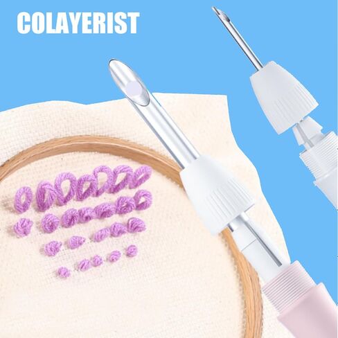 مجموعة إبر خرامة مكونة من 16 قطعة، مجموعة إبر تطريز قابلة للتعديل، مجموعة إبر خرامة للبالغين المبتدئين، خياطة يدوية ذاتية الصنع in Kuwait