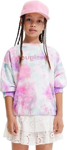Desigual Little Girl's Tie-Dye Logo Sweatshirt in Saudi Arabia