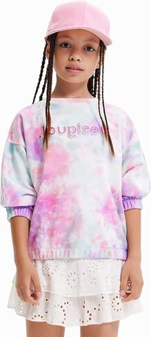 Desigual Little Girl's Tie-Dye Logo Sweatshirt in Saudi Arabia
