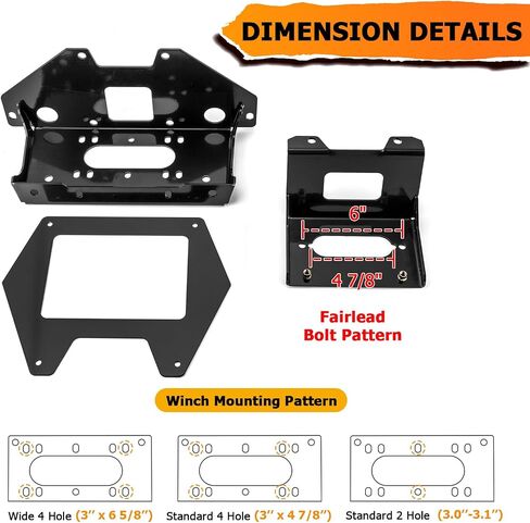 WeiSen Winch Mounting Bracket Plate Kit Compatible with Polaris RZR PRO XP 2 4 2020 2021 2022 2023 2024 in Saudi Arabia