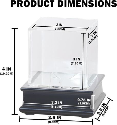DisplayGifts Baseball Display Case Wooden Stand Lacrosse Ball Holder- Pro Graded UV Protection Cube for a Home Run or Autographed Ball, Black Stand in Saudi Arabia