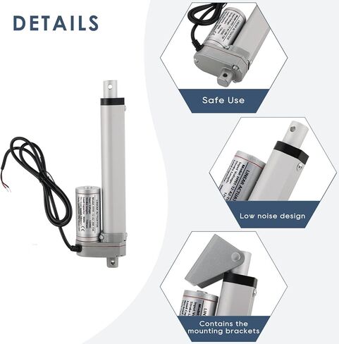 MYFULLY Electric Stroke Linear Actuator | DC 12V Heavy Duty 2'' Linear Actuator Motor with Mounting Bracket 900N(202lbs) Max. Lift 10mm/s for Auto Car RV Electric Door Opener (50MM Stroke Length, 1) in Saudi Arabia