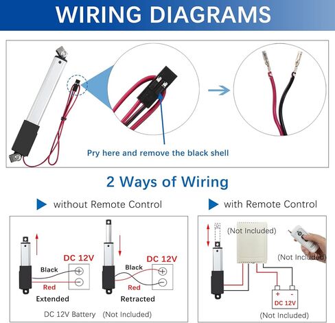 محرك خطي كهربائي صغير 4 بوصة 4 بوصة تيار مستمر 12 فولت سرعة 64 نيوتن/14.4 رطل 0.6 بوصة/ ثانية مع دعامات تثبيت، للروبوتات وأتمتة المنزل والألعاب التي تصنعها بنفسك in Kuwait
