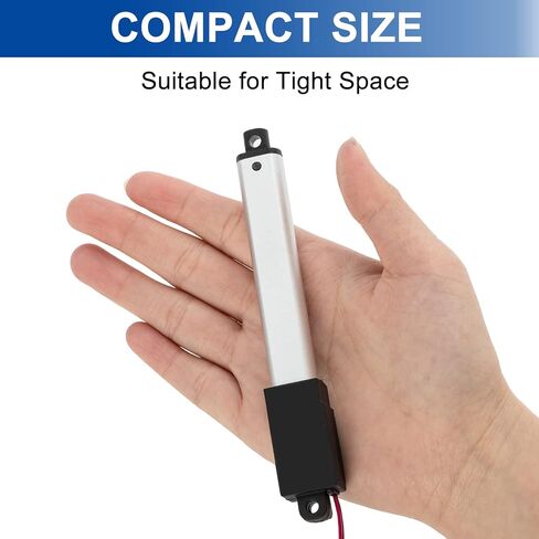 محرك خطي كهربائي صغير 4 بوصة 4 بوصة تيار مستمر 12 فولت سرعة 64 نيوتن/14.4 رطل 0.6 بوصة/ ثانية مع دعامات تثبيت، للروبوتات وأتمتة المنزل والألعاب التي تصنعها بنفسك in Kuwait