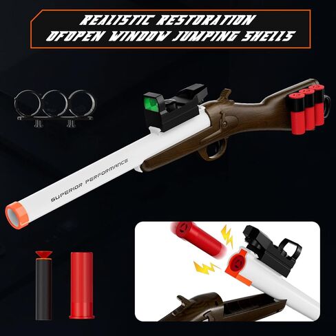 لعبة مسدس إطلاق قذيفة البندقية، مسدس رصاص ناعم، مع 30 رصاصة مثالية كعطلة عيد ميلاد للأعمار من 8 إلى 12 عامًا (أزرق) in Kuwait