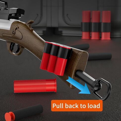 لعبة مسدس إطلاق قذيفة البندقية، مسدس رصاص ناعم، مع 30 رصاصة مثالية كعطلة عيد ميلاد للأعمار من 8 إلى 12 عامًا (أزرق) in Kuwait