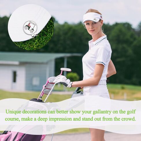 قطعتان من علامات كرة الجولف مع مشابك قبعة مغناطيسية معدنية، مشبك قبعة مضحك لعلامة كرة الجولف، أداة محاذاة وضع الجولف، ملحقات الجولف للرجال، هدايا لمحبي الجولف in Kuwait