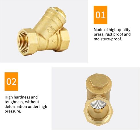 Brass Strainer 1" BSPP Female Thread Y Shaped Brass Strainer Filter Valve Connector for Working Environment of Water, Gas and Oil (DN25) in Saudi Arabia