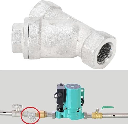 Y Strainer, 1/4in DN8 Low Resistance Y Type Water Strainer Easy to Install Stainless Steel for Water in Saudi Arabia