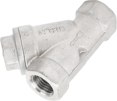 Y Strainer, 1/4in DN8 Low Resistance Y Type Water Strainer Easy to Install Stainless Steel for Water in Saudi Arabia