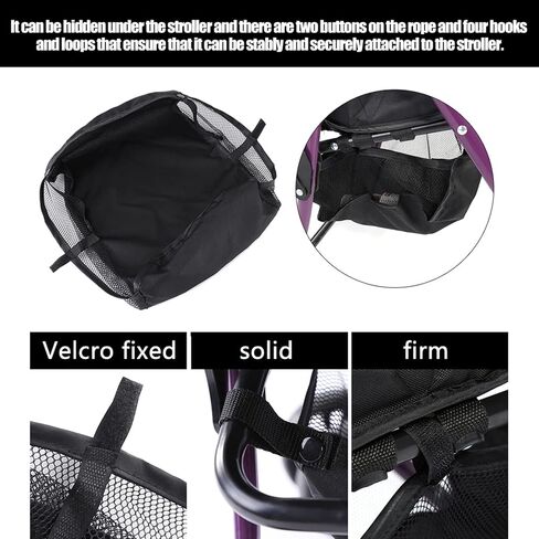 Ejoyous Universal Stroller Storage Basket, Under Stroller Organizer Bag Pram Under Basket, Shopping Basket Pram Pushchair Bag Bottom for Storing Baby Product, 11.8 x 11.8 x 3.9 Inch in Saudi Arabia