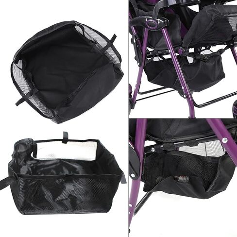 Ejoyous Universal Stroller Storage Basket, Under Stroller Organizer Bag Pram Under Basket, Shopping Basket Pram Pushchair Bag Bottom for Storing Baby Product, 11.8 x 11.8 x 3.9 Inch in Saudi Arabia