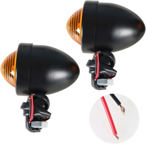 Motorcycle Turn Signals Fog Light Turn Light Bar Kit with Bracket Set Black in Kuwait