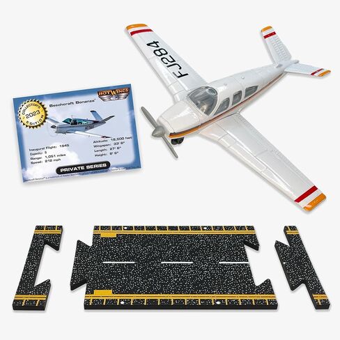 Hot Wings Beechcraft Bonanza مع طائرة Runway Die Cast القابلة للتوصيل في متاحف الطيران في جميع أنحاء البلاد in Kuwait
