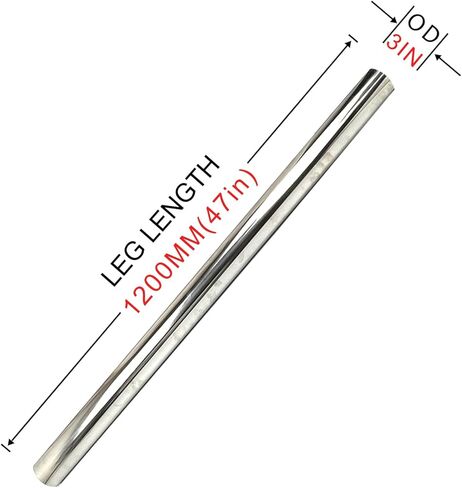 3 Inch Straight Pipe DIY Custom Mandrel Exhaust Pipe Tube Pipe, 3'' OD Tailpipe Piping 16 Gauge 4FT Long, T304 Stainless Steel,Pack of 2 in Kuwait