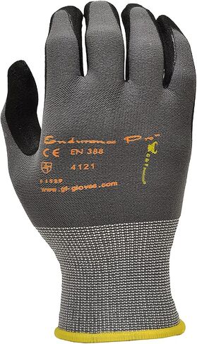 قفازات G & F Products Endurance Pro من النايلون المحبوك بدون خياطة مع مقبض نيتريل صغير الحجم، كبير (عبوة من 12 قطعة) (1529L-DZ) أسود in Kuwait