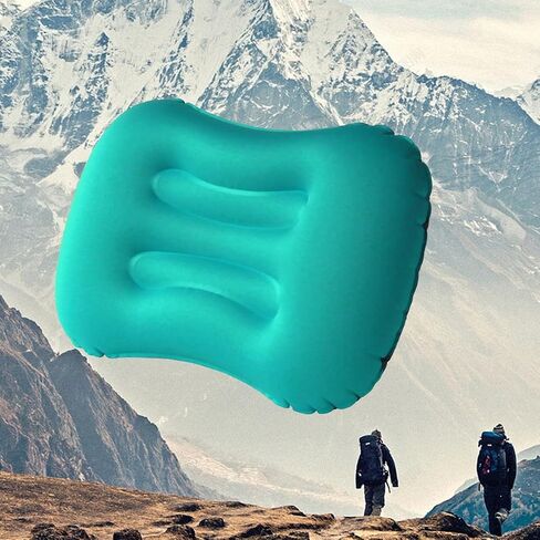 Baiao Inflatable Travel Pillow, Inflatable Pillow for Camping, Ultralight Backpacking Pillow for Sleeping, Blow Up Air Pillows for Home, Travel, Hiking, Office and Outdoor(Peacock Blue) in Saudi Arabia