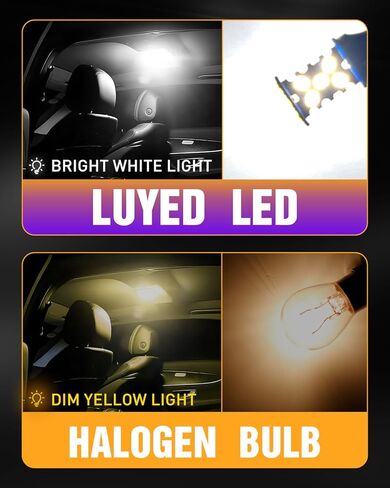 LUYED 2 × 1200 لومن 921 912 لمبة LED للأضواء الاحتياطية العكسية عالية الطاقة 3020 15-EX شرائح خالية من الأخطاء W16W 906 922 T15 لمبات، 6500 ك أبيض (ترقية جديدة، حزمة من 2) in Kuwait